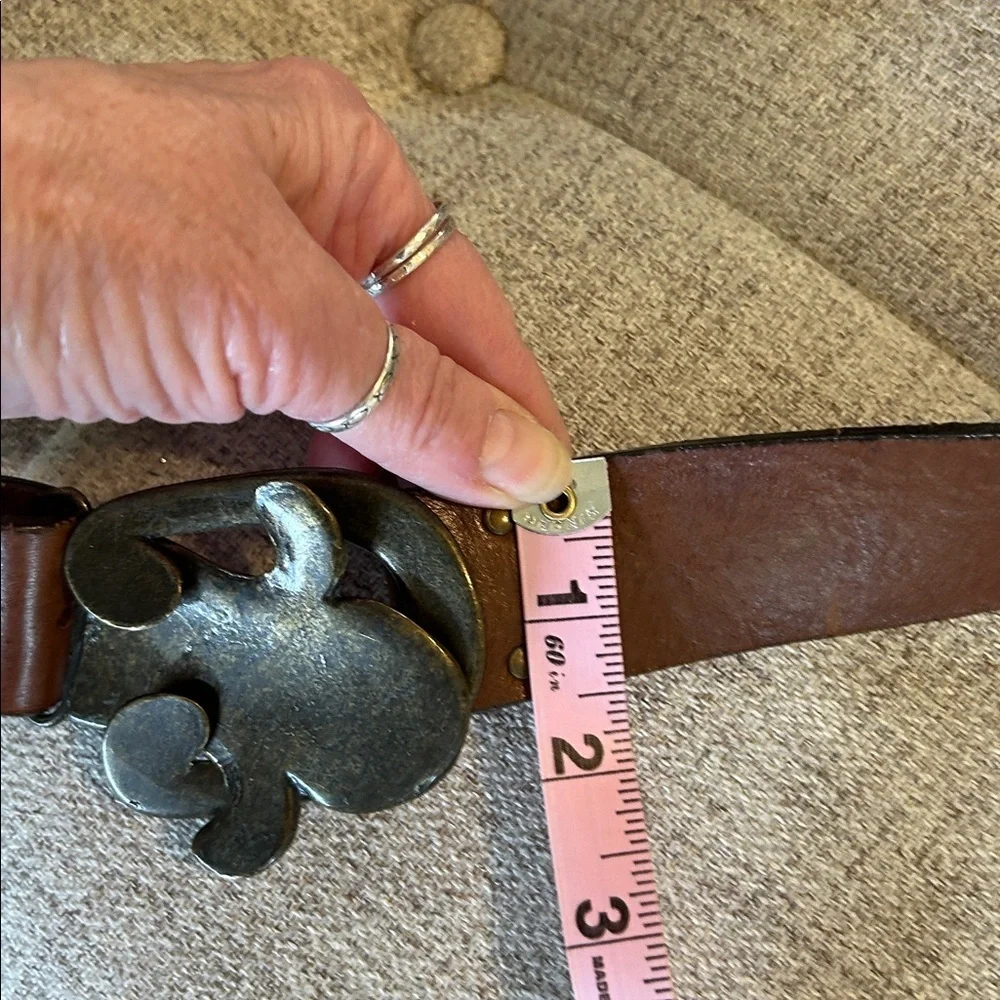 ERICSON BEAMON LEATHER BELT WITH DECORATIVE BUCKLE FOR GOYPHON NEW YORK